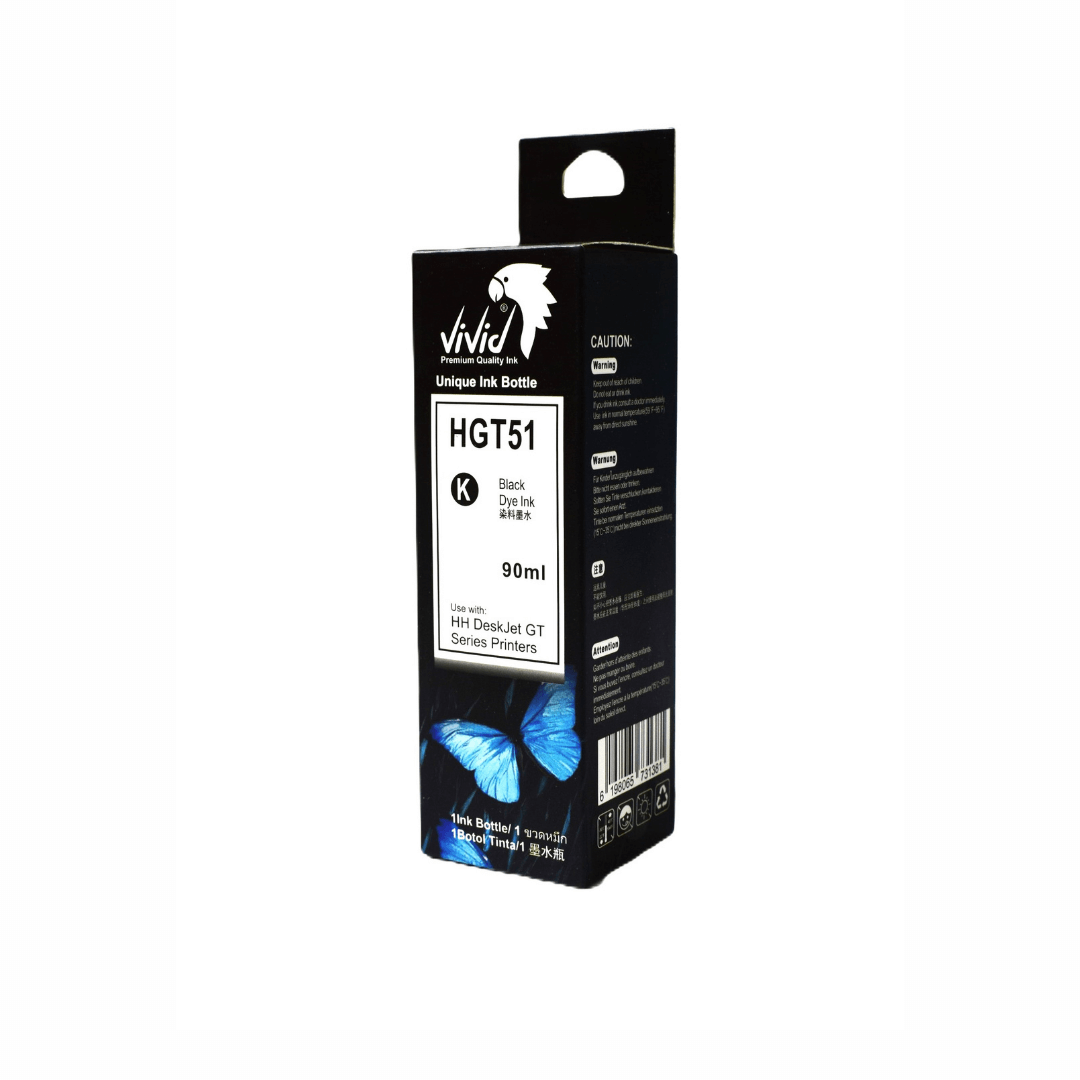 HP GT51XL Muadil Siyah Mürekkep- 90ml - VİVİD
