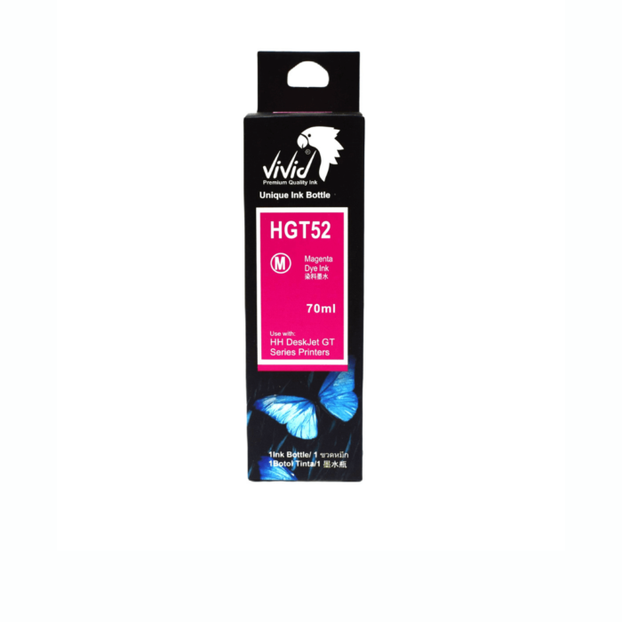HP GT52 Muadil Kırmızı Mürekkep - 70ml - VİVİD