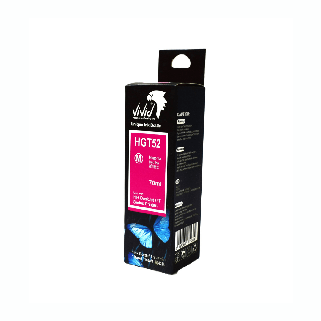 HP GT52 Muadil Kırmızı Mürekkep - 70ml - VİVİD
