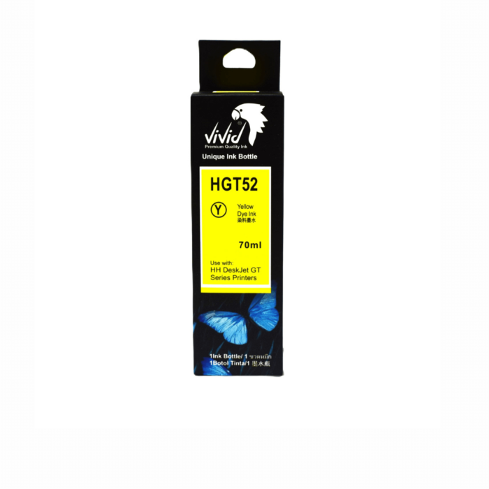 HP GT52 Muadil Sarı Mürekkep - 70ml - VİVİD