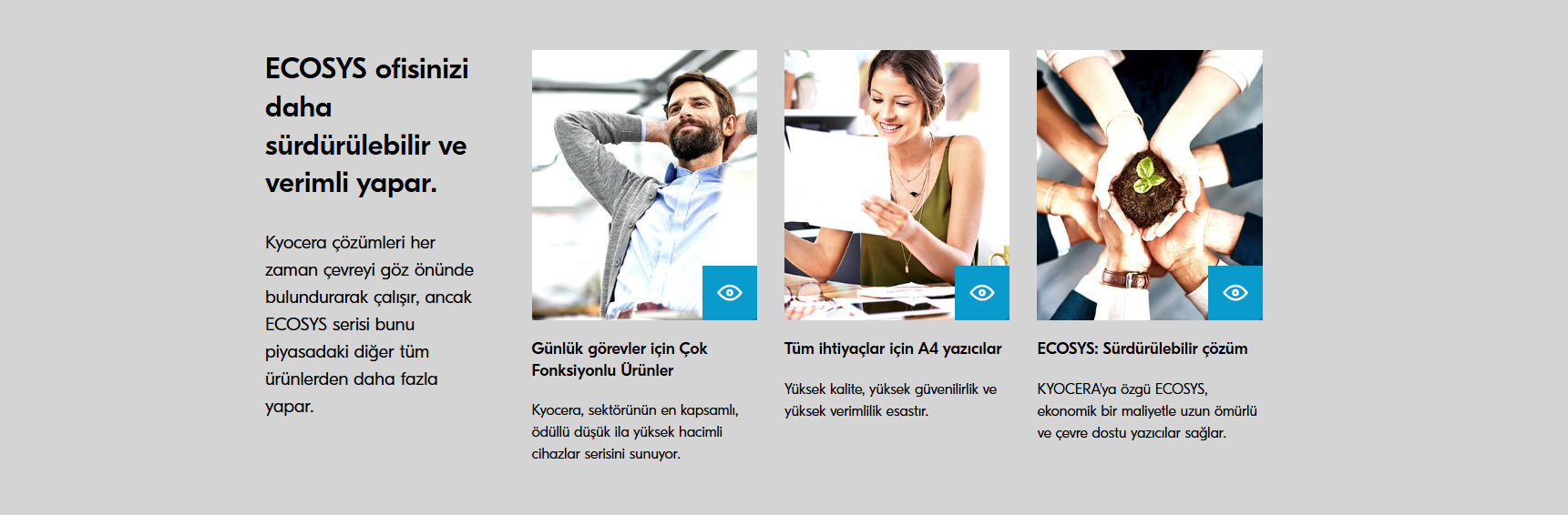 ECOSYS ofisinizi daha sürdürülebilir ve verimli yapar.