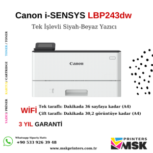 Canon i-SENSYS LBP243dw Mono Lazer Yazıcı