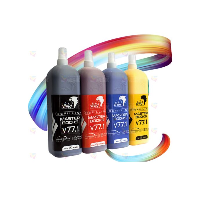 Hp Vivid V77.1 Pigment Mürekkep Seti 4x1 Litre