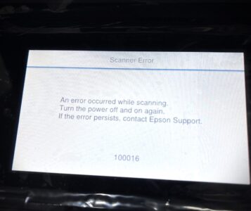 Epson WF-5790, WF-5799, WF-5890 Modellerinde 100016 Hatası