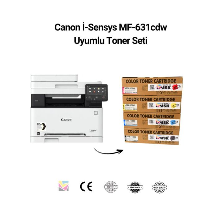 Canon İ-Sensys MF-631cdw Uyumlu Toner Seti
