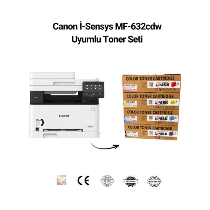 Canon İ-Sensys MF-632cdw Uyumlu Toner Seti