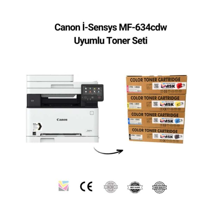 Canon İ-Sensys MF-634cdw Uyumlu Toner Seti