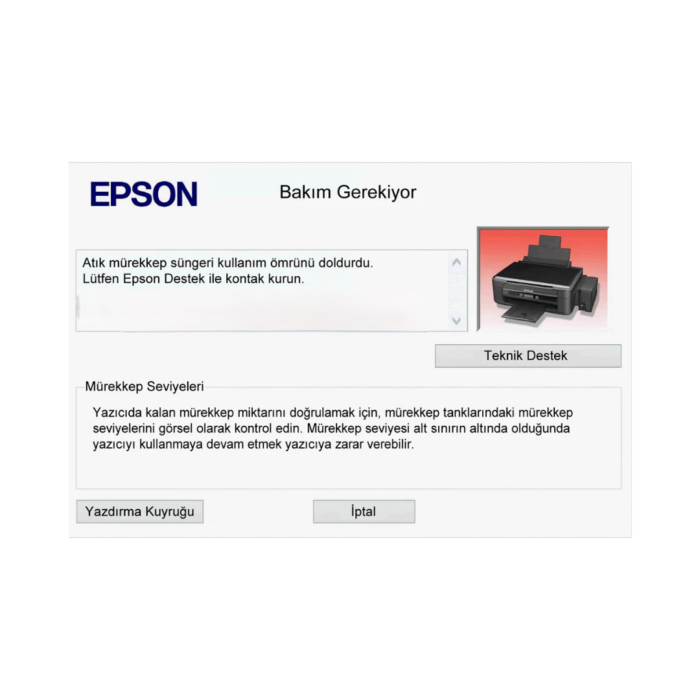 Epson Ecotank L3260 Emici Ped Sıfırlama
