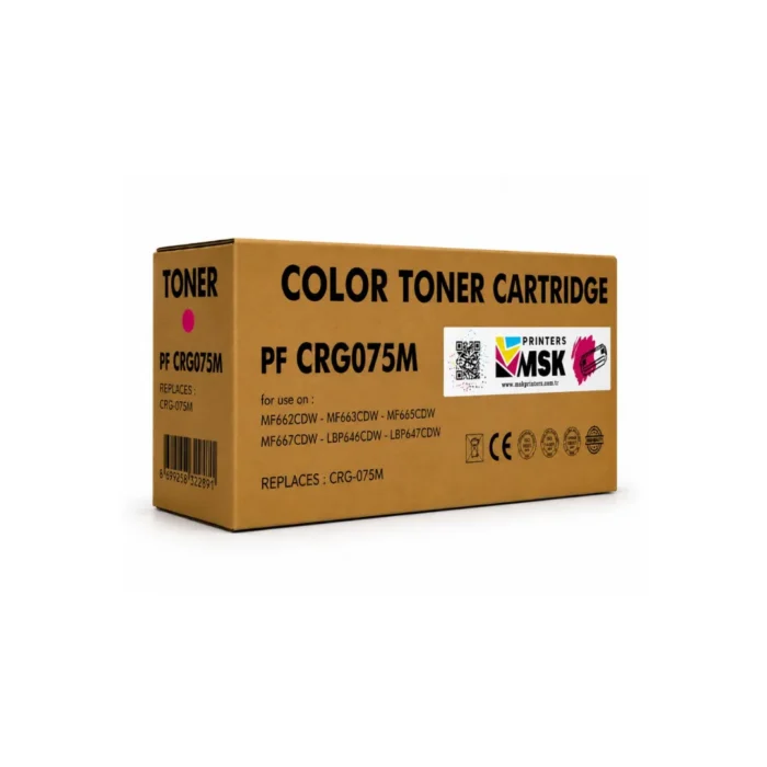 Canon CRG-075 Uyumlu Çipli Kırmızı Toner