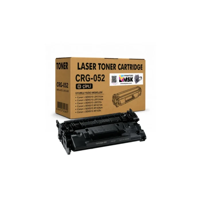 Canon CRG-052 Uyumlu Çipli Siyah Toner