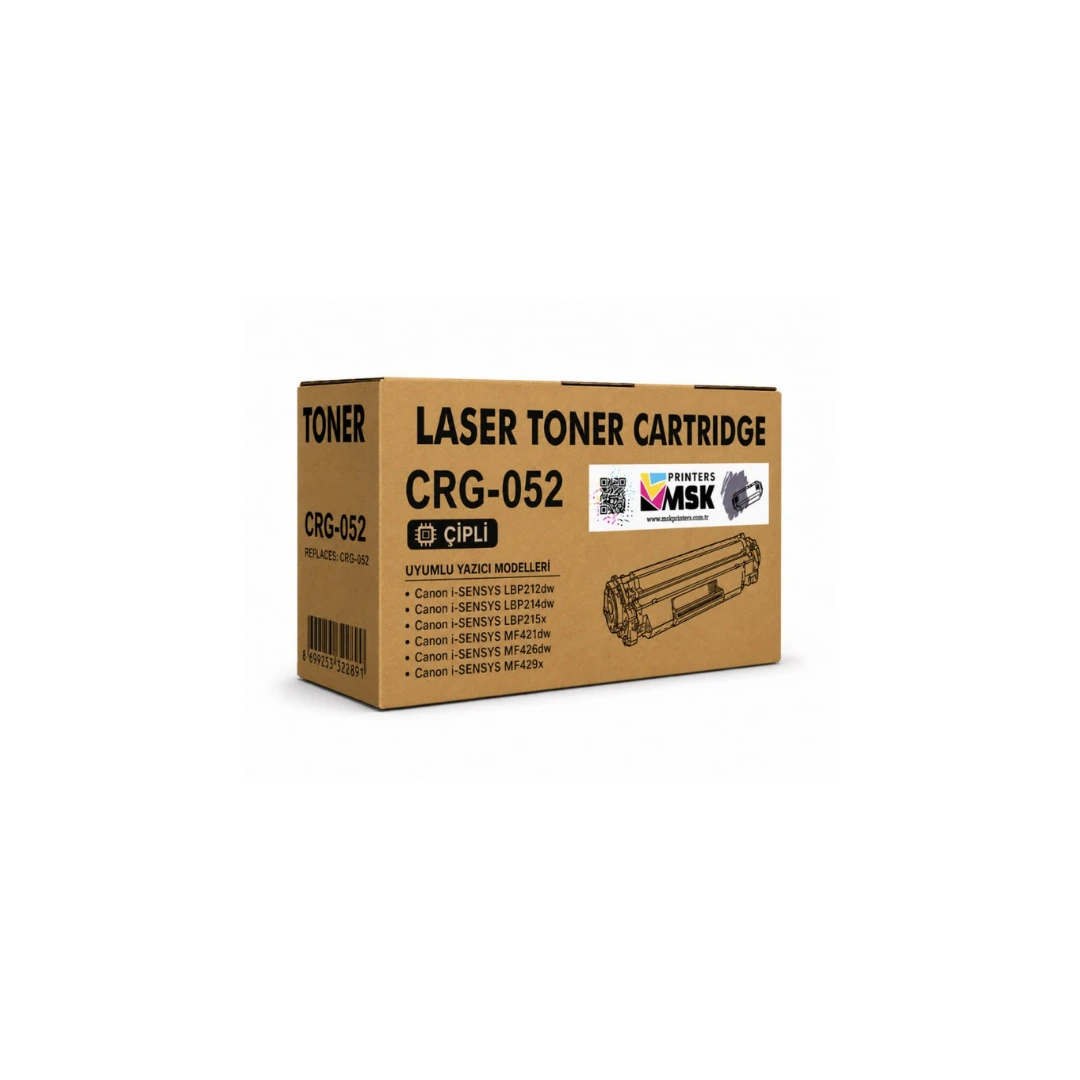 Canon CRG-052 Uyumlu Çipli Siyah Toner Canon CRG-052 Uyumlu Çipli Siyah Toner