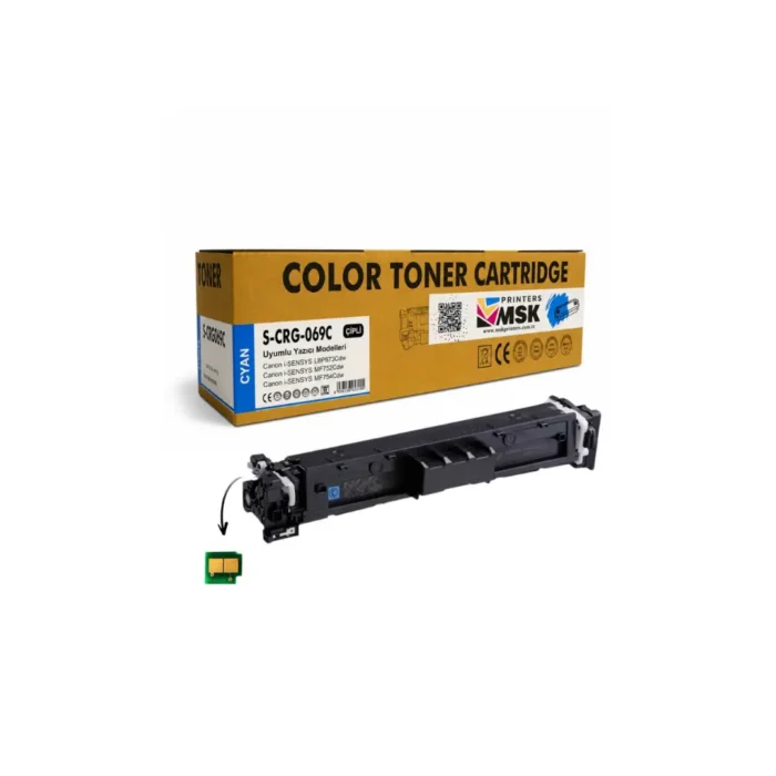 Canon CRG-069 Uyumlu Mavi Toner (Çipli)
