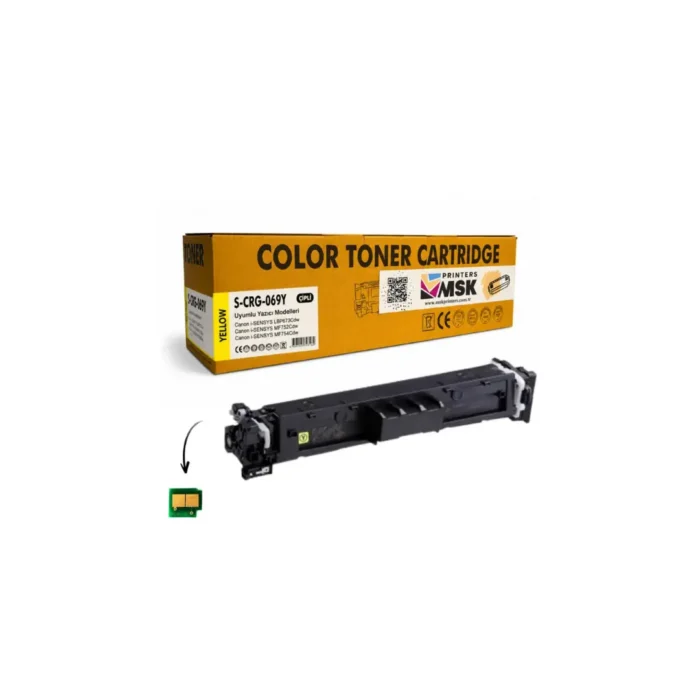 Canon CRG-069 Uyumlu Sarı Toner (Çipli)