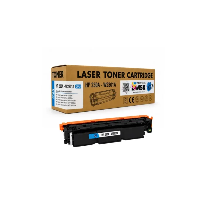 HP 230A Çipli Muadil Mavi Toner