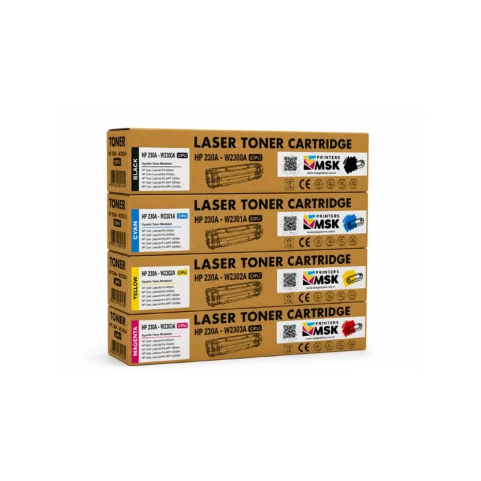 HP 230A Çipli Muadil Toner Seti (Tüm Renkler)