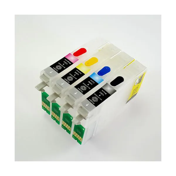 epson_t1281-t1284_4_renk_dolabilen_kartu_ Epson T1281-T1284 Uyumlu Kolay Dolan Kartuş - 4 Renk - Görsel 1