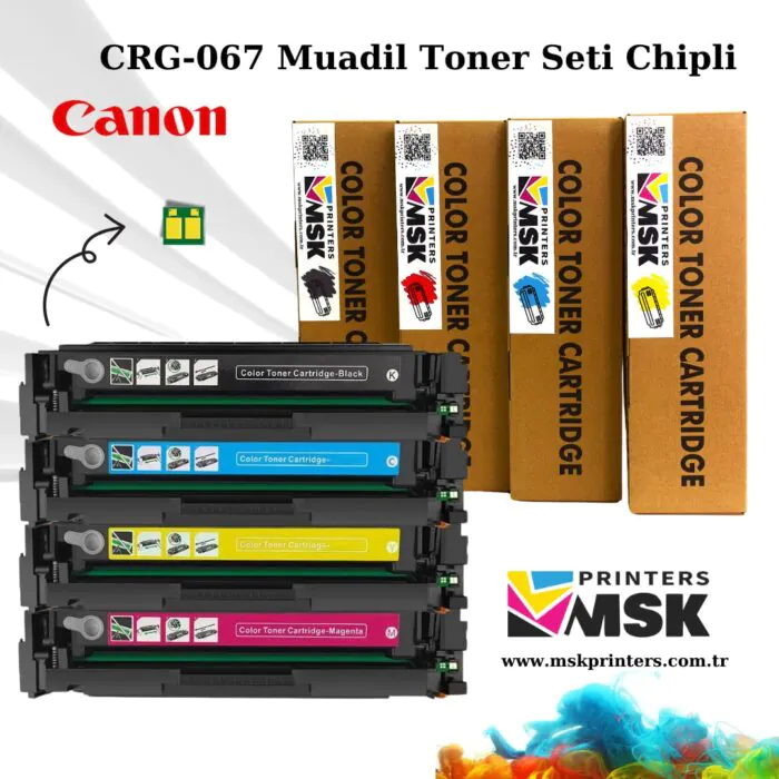 Canon CRG-067 Muadil Toner Seti Chipli msk printers