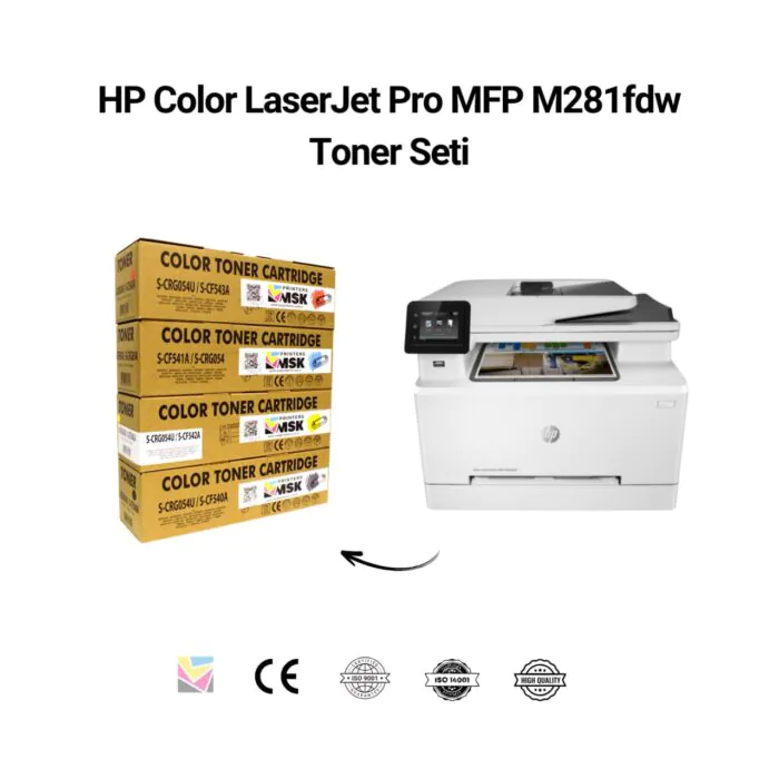 HP Color LaserJet MFP M281fdw Uyumlu Çipli Toner Seti
