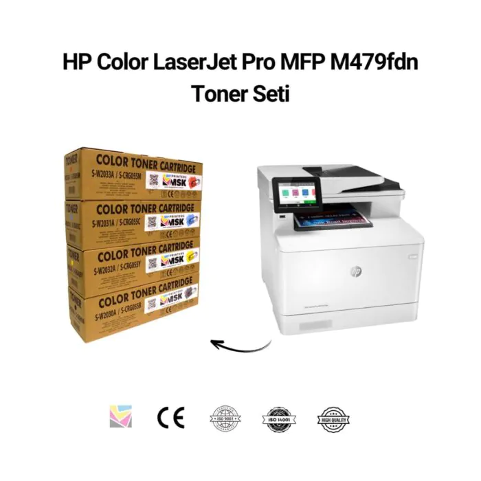 HP Color LaserJet Pro MFP M479fdn Toner Seti Tüm Renkler
