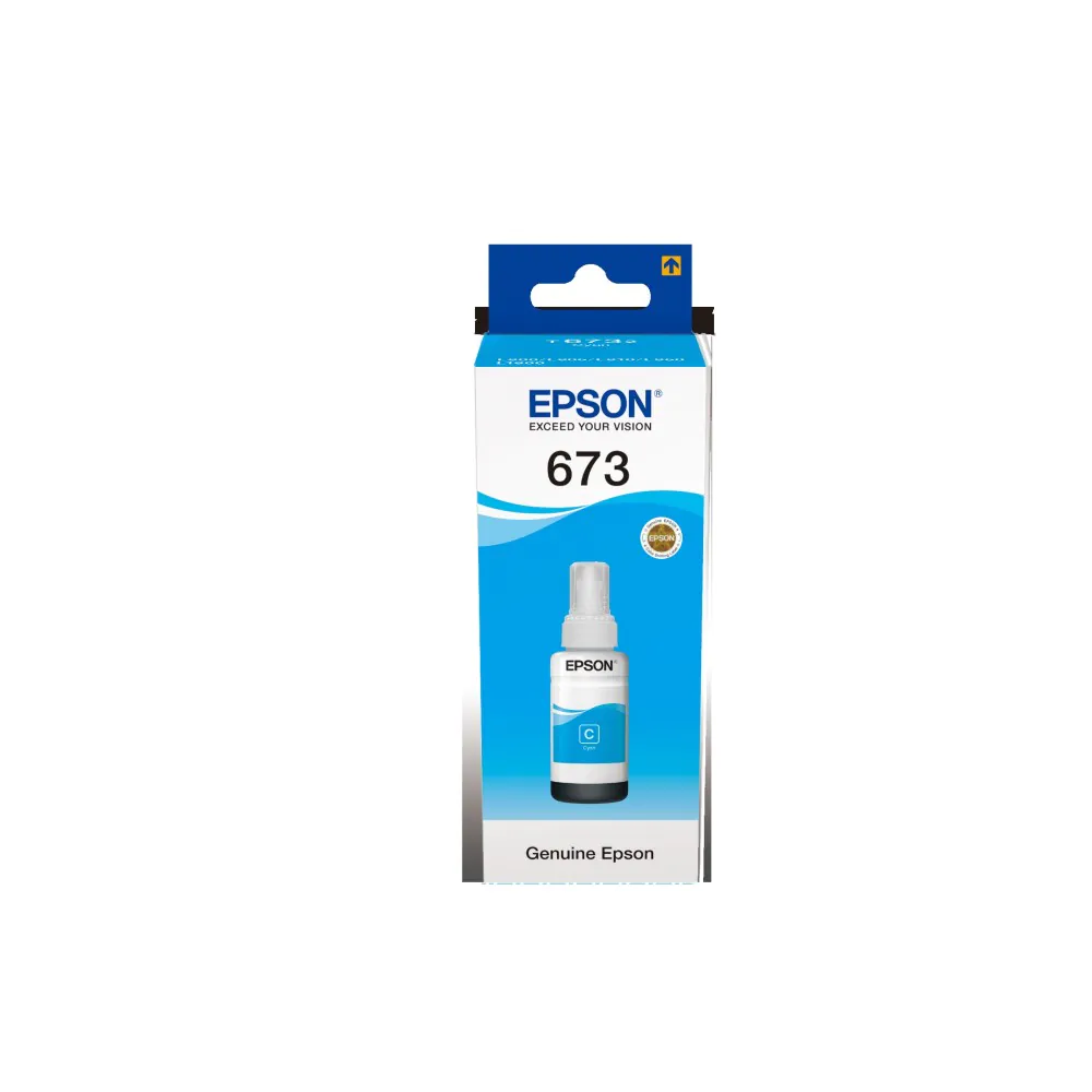 EPSON T6732 Cyan Mürekkep Şişesi(C13T67324A) -70ml (Epson L800 / L850 / L1800 / L810)