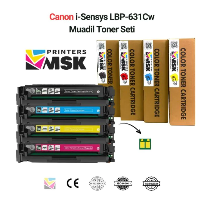 Canon i-Sensys LBP-631Cw Uyumlu Toner Seti Çipli