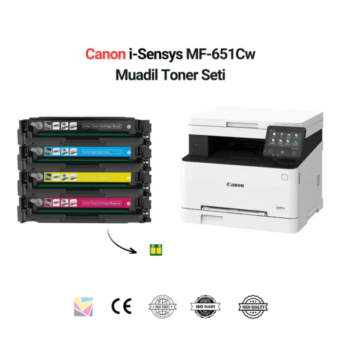 Canon i-Sensys MF-651Cw Uyumlu Toner Seti Çipli