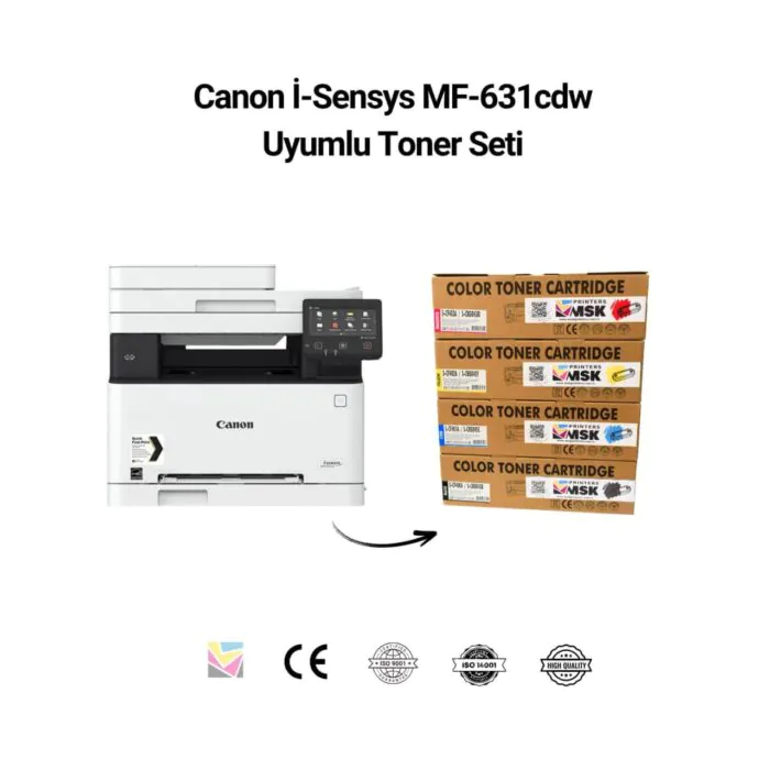 Canon İ-Sensys MF-631cdw Uyumlu Toner Seti