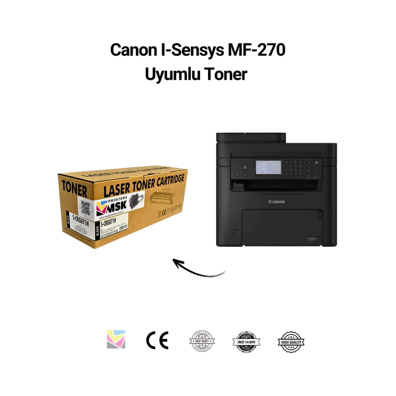 Canon I-Sensys MF-270 Uyumlu Siyah Toner (2) Canon I-Sensys MF-270 Uyumlu Siyah Toner