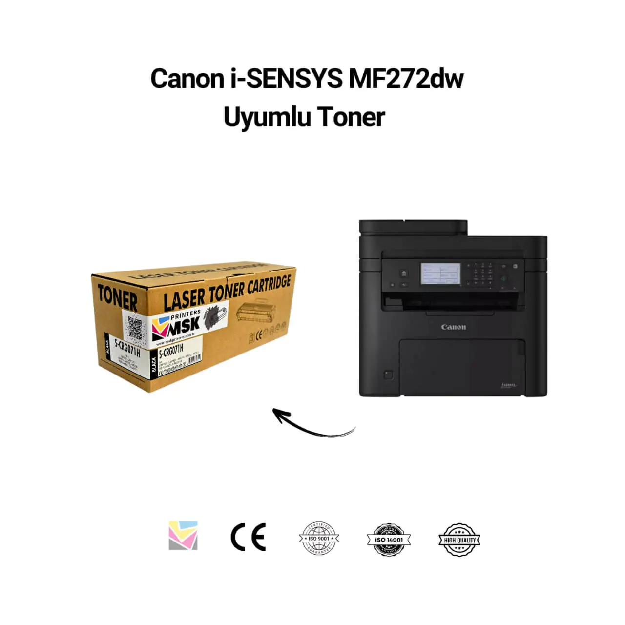 Canon i-SENSYS MF272dw Uyumlu Siyah Toner (2) Canon i-SENSYS MF272dw Uyumlu Siyah Toner